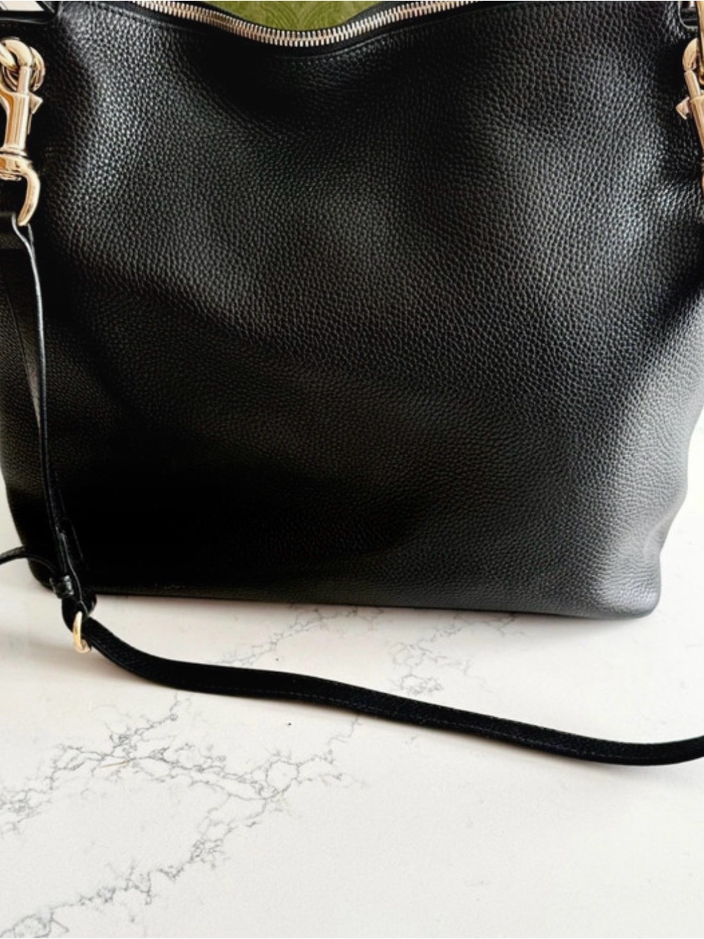 Gucci Black Soho Leather Shoulder Bag with Tassel - Picture 8 of 16